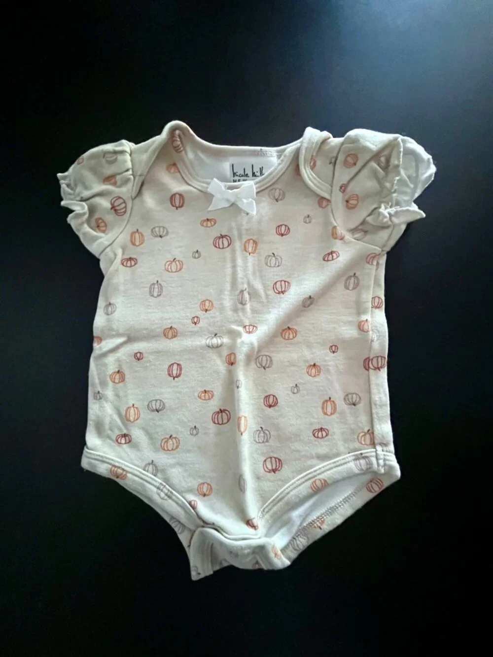 Set of 4, Baby Pumpkin Fall Onesies, 3-6 Months